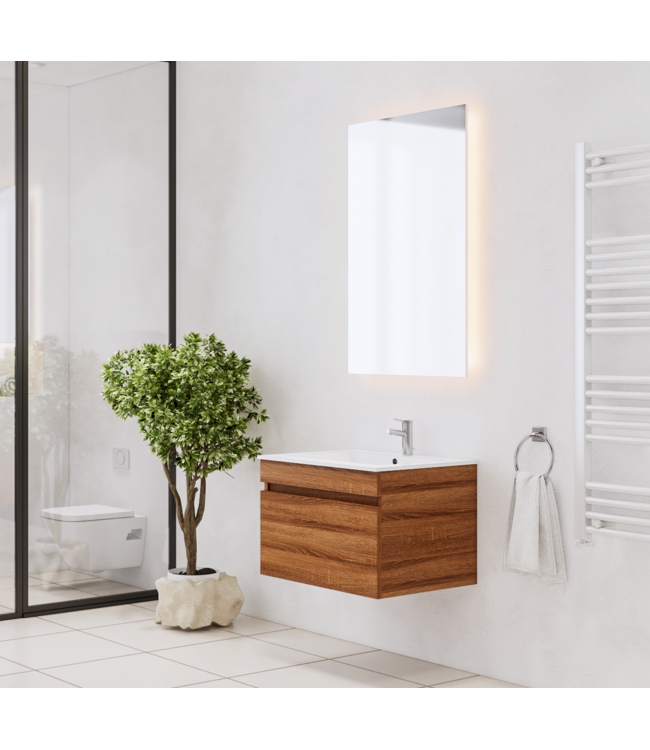 Gliss Anelius Badkamermeubel excl. Wastafel Sonoma Brown 70cm
