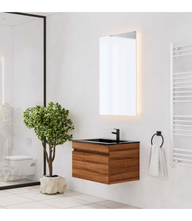 Gliss Anelius Badkamermeubel excl. Wastafel Sonoma Brown 70cm