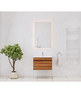 GLISS DESIGN Gliss Anelius Badkamermeubel excl. Wastafel Sonoma Brown 70cm