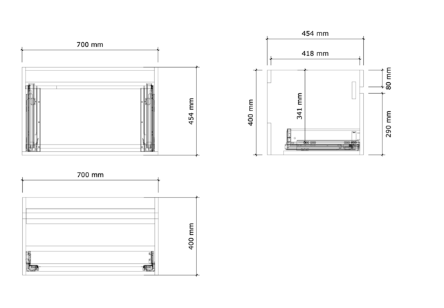 Gliss Anelius Badkamermeubel excl. Wastafel Sonoma Brown 70cm