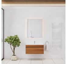 Gliss Anelius Badkamermeubel excl. Wastafel Sonoma Brown 80cm