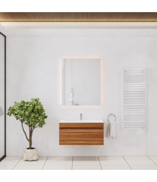 GLISS DESIGN Gliss Anelius Badkamermeubel excl. Wastafel Sonoma Brown 80cm