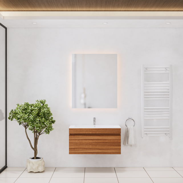 Gliss Anelius Badkamermeubel excl. Wastafel Sonoma Brown 80cm