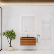 Gliss Anelius Badkamermeubel met Wastafel Sonoma Brown 80cm