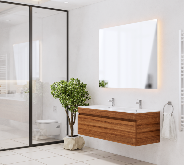 Gliss Anelius Badkamermeubel excl. Wastafel Sonoma Brown 120cm