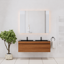 Gliss Anelius Badkamermeubel met Wastafel Sonoma Brown 120cm