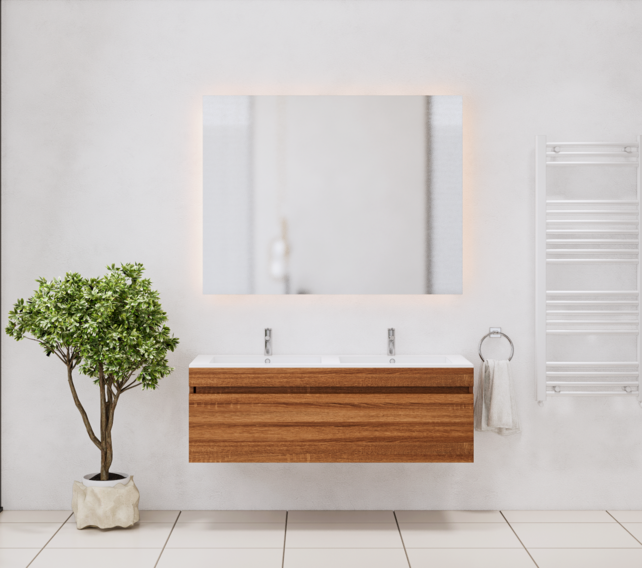 Gliss Anelius Badkamermeubel excl. Wastafel Sonoma Brown 140cm