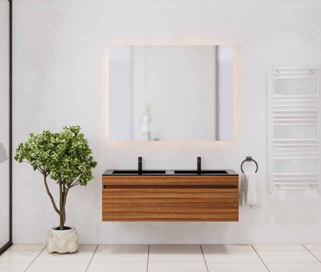 Gliss Anelius Badkamermeubel excl. Wastafel Sonoma Brown 140cm