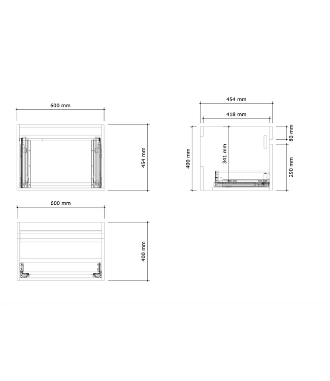 Gliss Anelius Badkamermeubel Excl. Wastafel Natural Oak 60cm