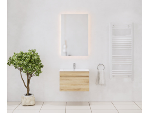 Gliss Anelius Badkamermeubel met Wastafel Natural Oak 60cm