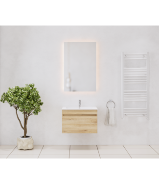 GLISS DESIGN Gliss Anelius Badkamermeubel Excl. Wastafel Natural Oak 60cm