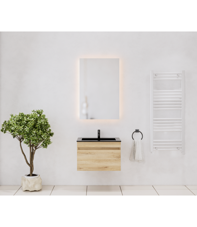 Gliss Anelius Badkamermeubel Excl. Wastafel Natural Oak 60cm