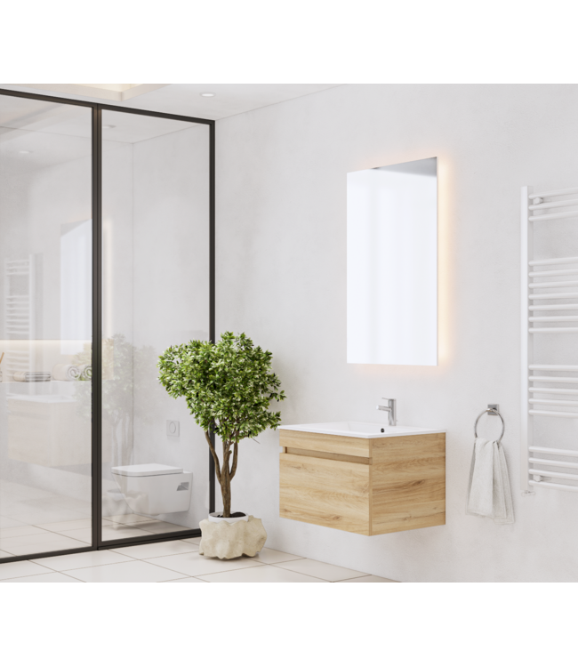 Gliss Anelius Badkamermeubel Excl. Wastafel Natural Oak 60cm