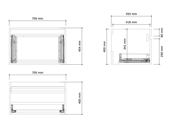 Gliss Anelius Badkamermeubel excl. Wastafel Natural Oak 70cm