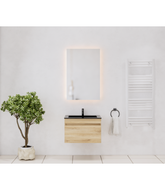 GLISS DESIGN Gliss Anelius Badkamermeubel excl. Wastafel Natural Oak 70cm