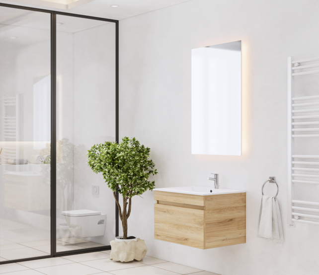 Gliss Anelius Badkamermeubel excl. Wastafel Natural Oak 70cm