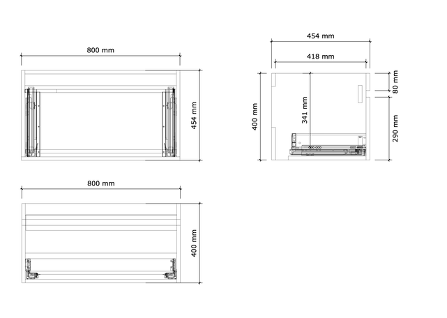 Gliss Anelius Badkamermeubel excl. Wastafel Natural Oak 80cm