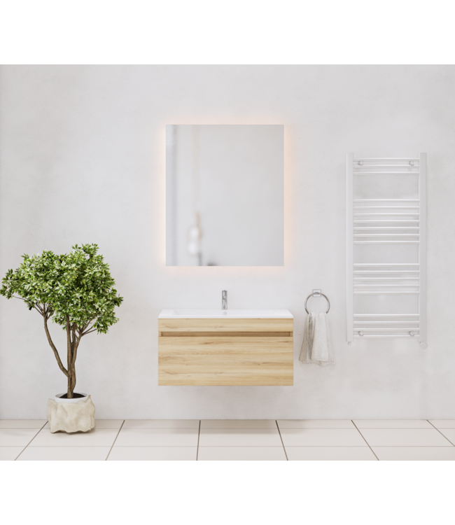 Gliss Anelius Badkamermeubel excl. Wastafel Natural Oak 80cm