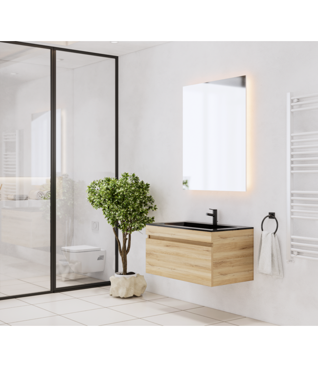 Gliss Anelius Badkamermeubel excl. Wastafel Natural Oak 80cm