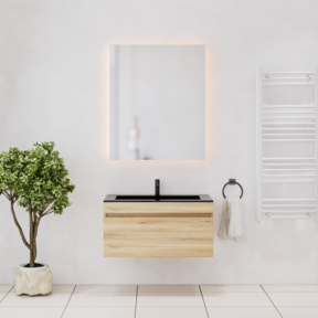 Gliss Anelius Badkamermeubel met Wastafel Natural Oak 80cm