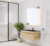 Gliss Anelius Badkamermeubel met Wastafel Natural Oak 100cm