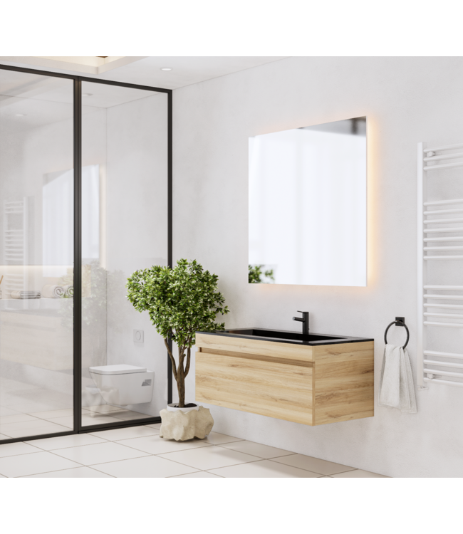 Gliss Anelius Badkamermeubel excl. Wastafel Natural Oak 100cm