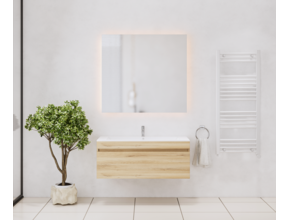 Gliss Anelius Badkamermeubel met Wastafel Natural Oak 100cm