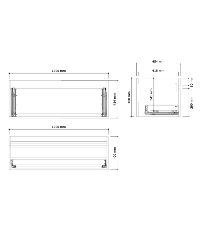 Gliss Anelius Badkamermeubel excl. Wastafel Natural Oak 120cm