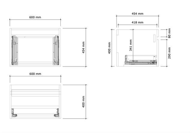 Gliss Anelius Badkamermeubel met Wastafel Grey Oak 60cm