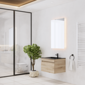 Gliss Anelius Badkamermeubel met Wastafel Grey Oak 60cm