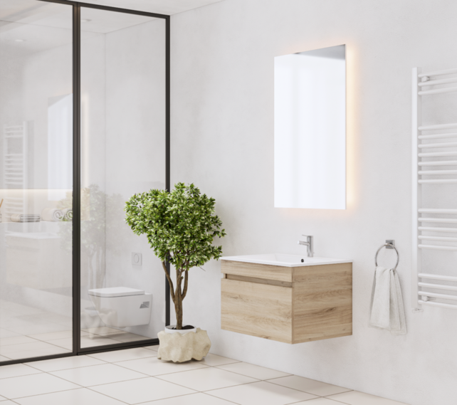 Gliss Anelius Badkamermeubel excl. Wastafel Grey Oak 60cm