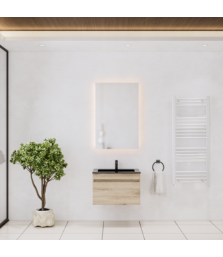 GLISS DESIGN Gliss Anelius Badkamermeubel excl. Wastafel Grey Oak 70cm