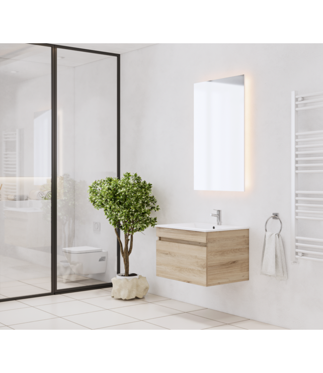 Gliss Anelius Badkamermeubel excl. Wastafel Grey Oak 70cm