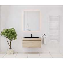 Gliss Anelius Badkamermeubel met Wastafel Grey Oak 80cm