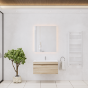 Gliss Anelius Badkamermeubel met Wastafel Grey Oak 80cm