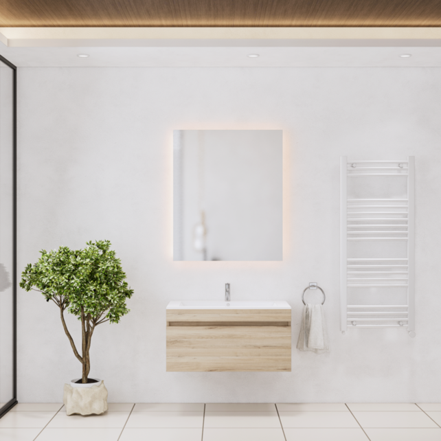 Gliss Anelius Badkamermeubel excl. Wastafel Grey Oak 80cm