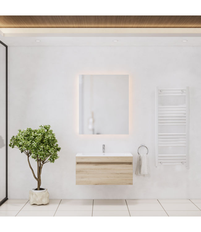 GLISS DESIGN Gliss Anelius Badkamermeubel excl. Wastafel Grey Oak 80cm