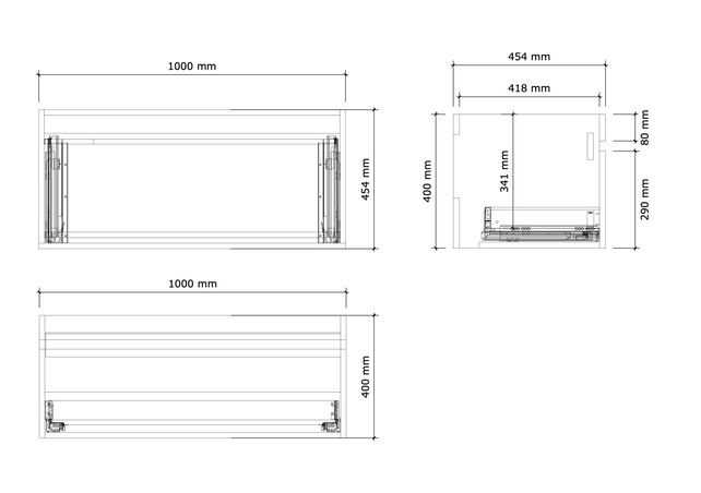 Gliss Anelius Badkamermeubel excl. Wastafel Grey Oak 100cm