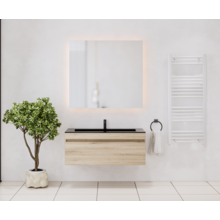 Gliss Anelius Badkamermeubel met Wastafel Grey Oak 100cm