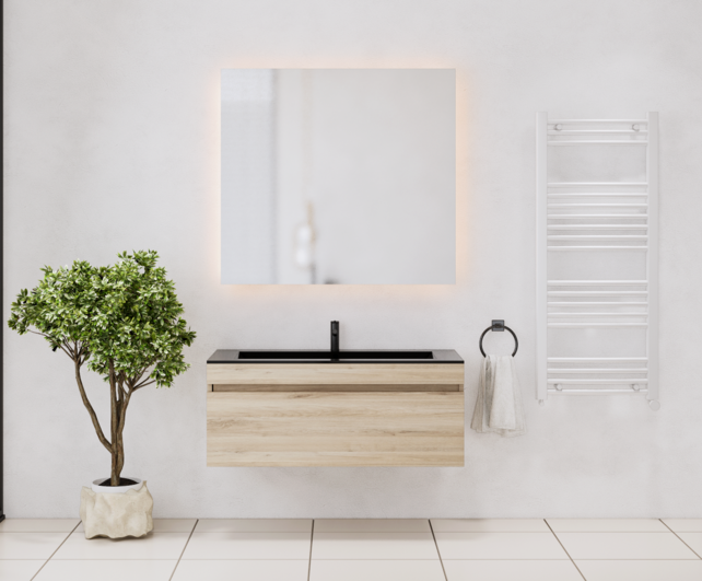 Gliss Anelius Badkamermeubel excl. Wastafel Grey Oak 100cm