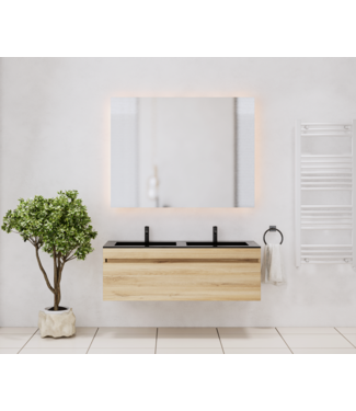 GLISS DESIGN Gliss Anelius Badkamermeubel Excl. Wastafel Grey Oak 120cm