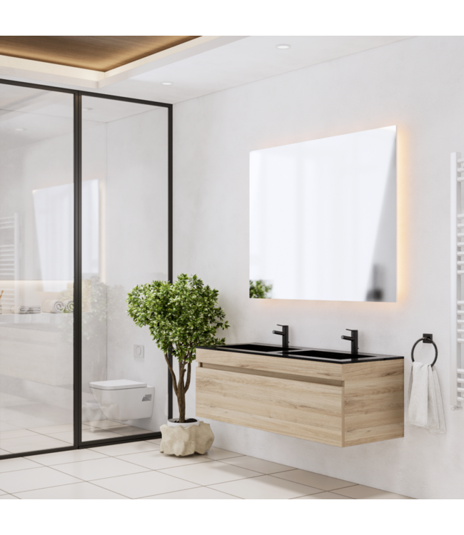 GLISS DESIGN Gliss Anelius Badkamermeubel excl. Wastafel Grey Oak 140cm