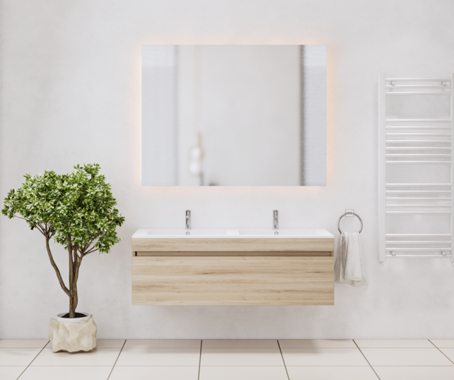 Gliss Anelius Badkamermeubel excl. Wastafel Grey Oak 140cm