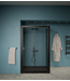 Douchecabine Zwart 100x80 cm Gliss Dual 6 mm Helder glas Nano-coating