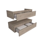 Wastafelonderkast Venus 80x40 cm Licht Hout met 2 lades