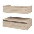 Wastafelonderkast Venus 80x40 cm Licht Hout met 2 lades