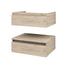 Wastafelonderkast Venus 60x40 cm Licht Hout met 2 lades