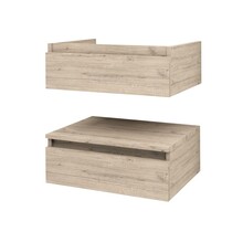 Wastafelonderkast Venus 60x40 cm Licht Hout met 2 lades