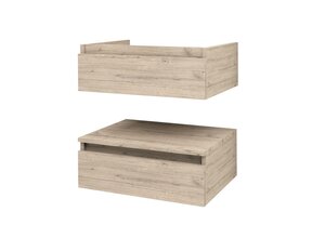 Wastafelonderkast Venus 60x40 cm Licht Hout met 2 lades