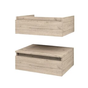 Wastafelonderkast Venus 60x40 cm Licht Hout met 2 lades